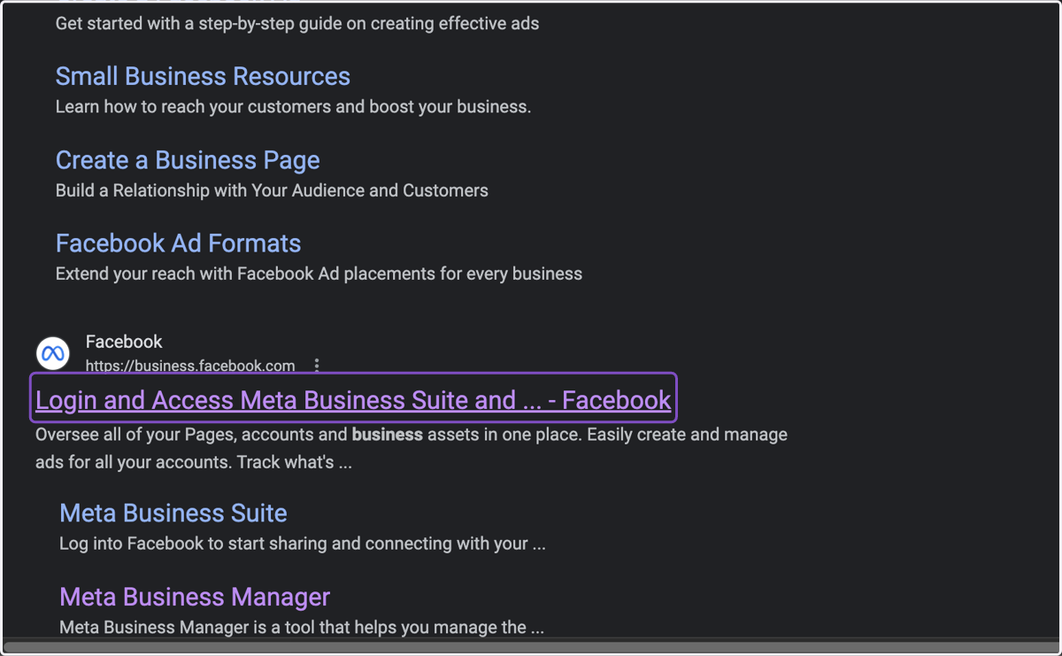 Click on Login and Access Meta Business Suite and ... - Facebook