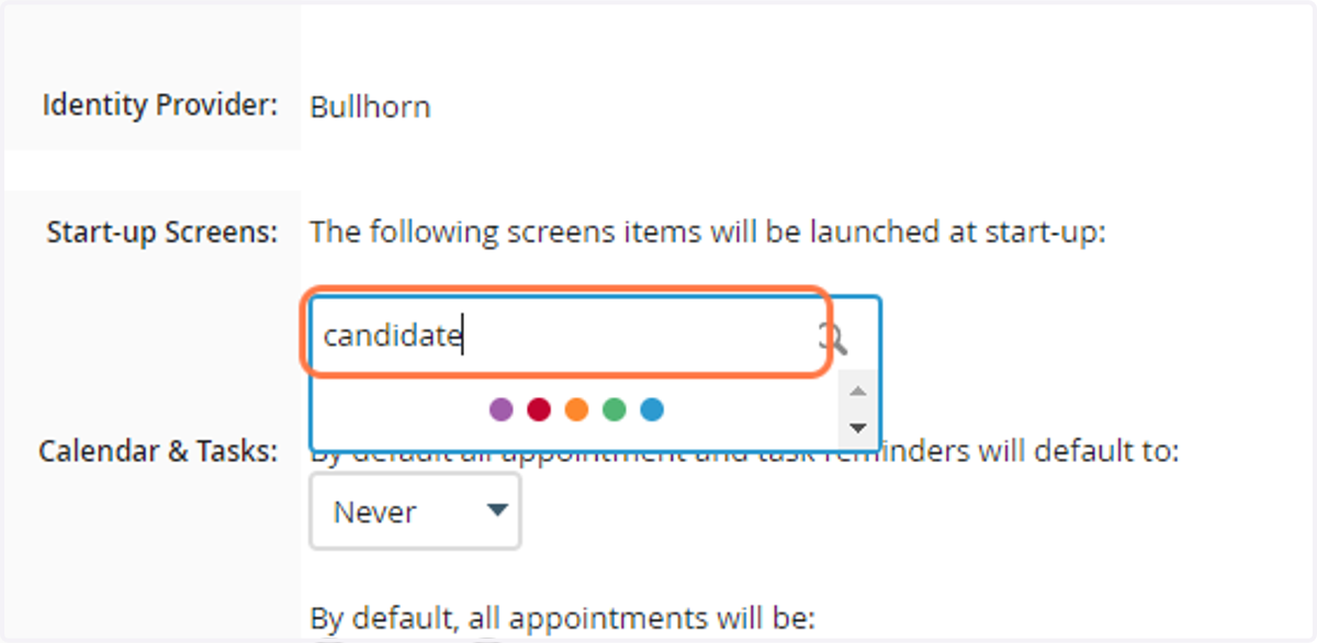 Type "candidate"