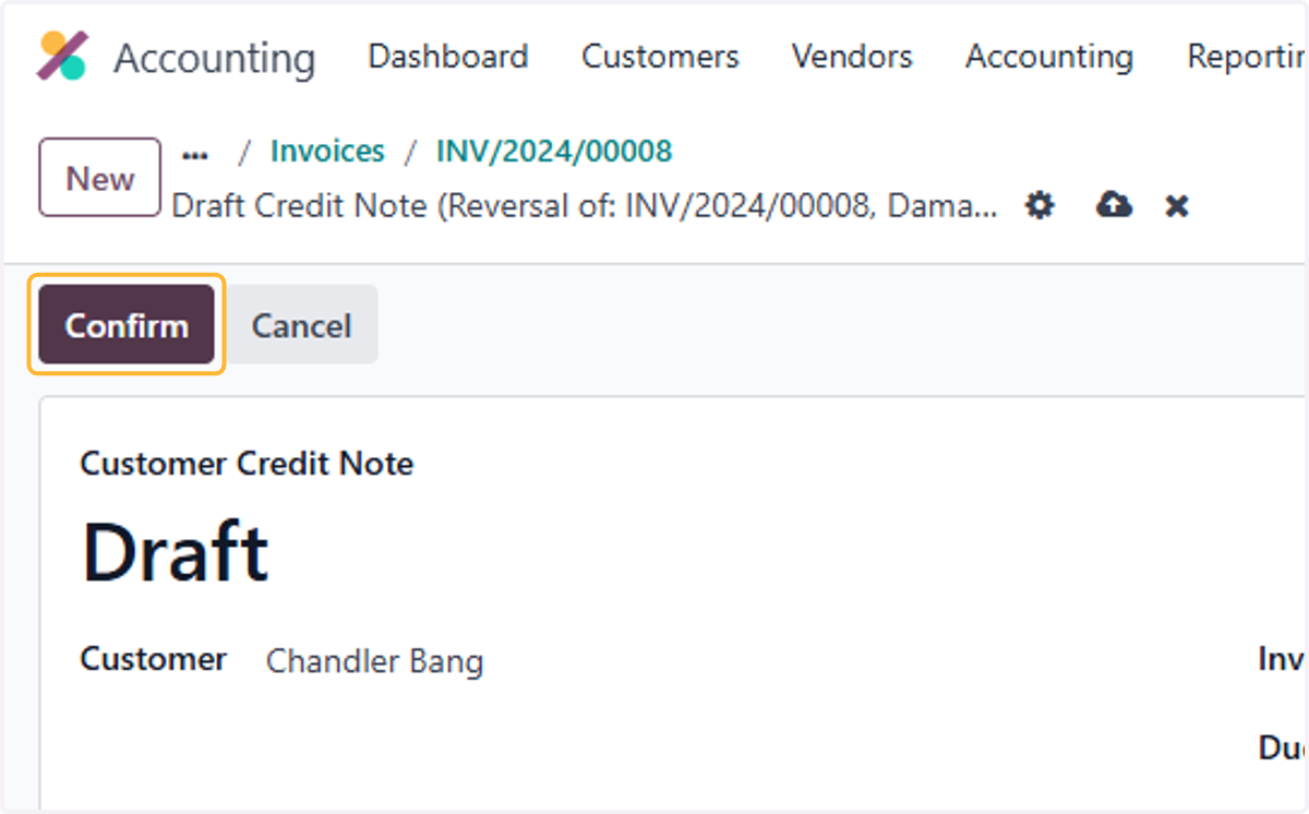 Click on Confirm