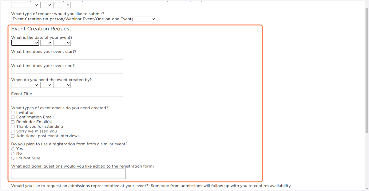 Enter the details, including title, date, time, creation date, etc.