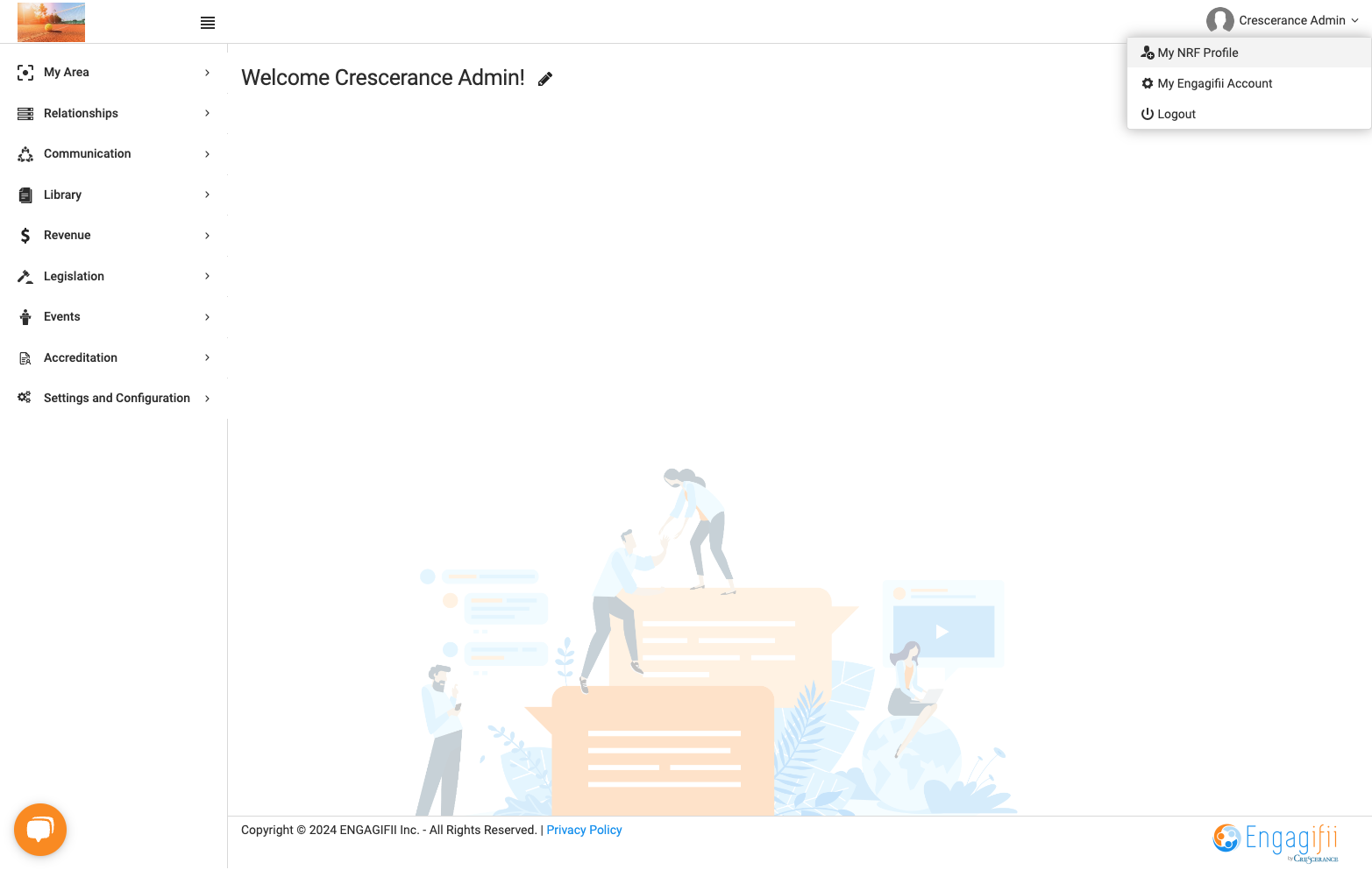 Click on My (Your Workspace Name) Profile