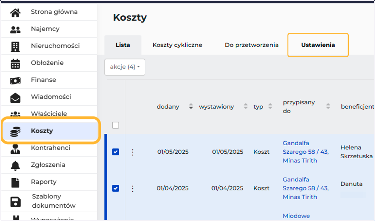 Przejdź do zakładki "Ustawienia"
