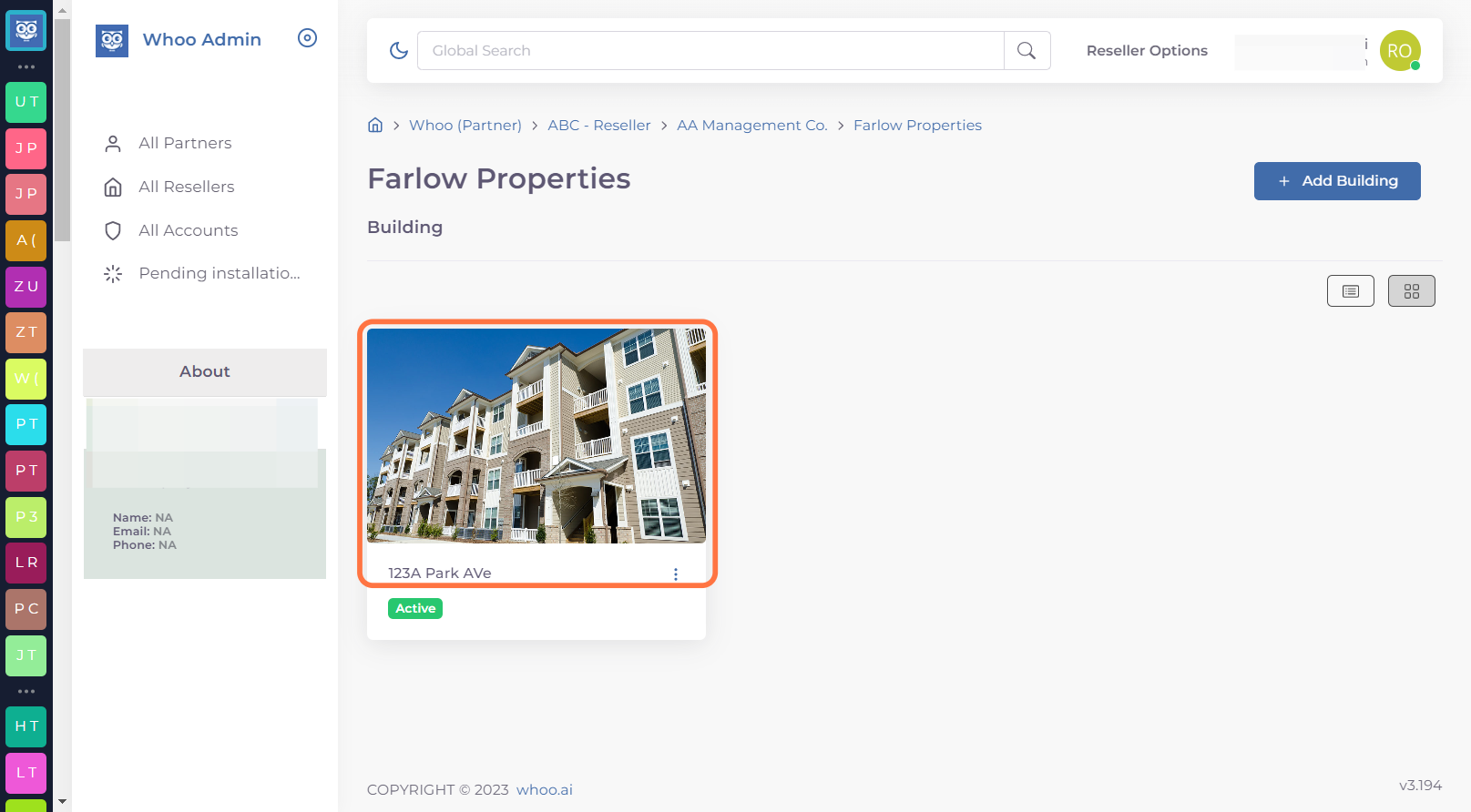 Click your building image to see details