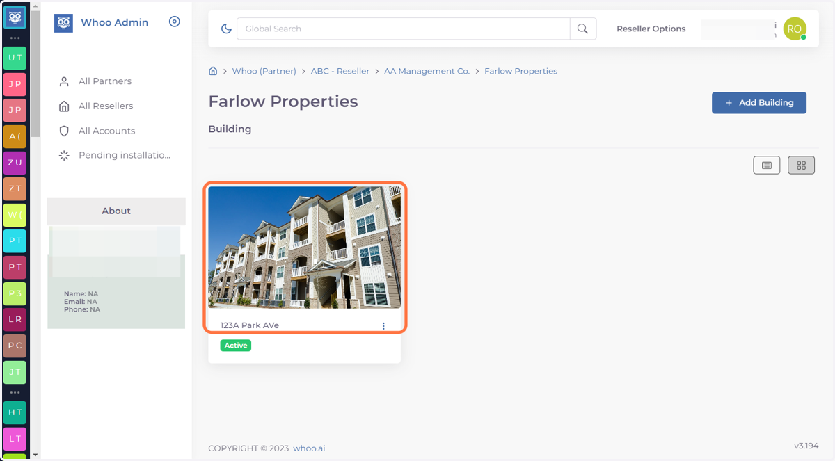 Click your building image to see details