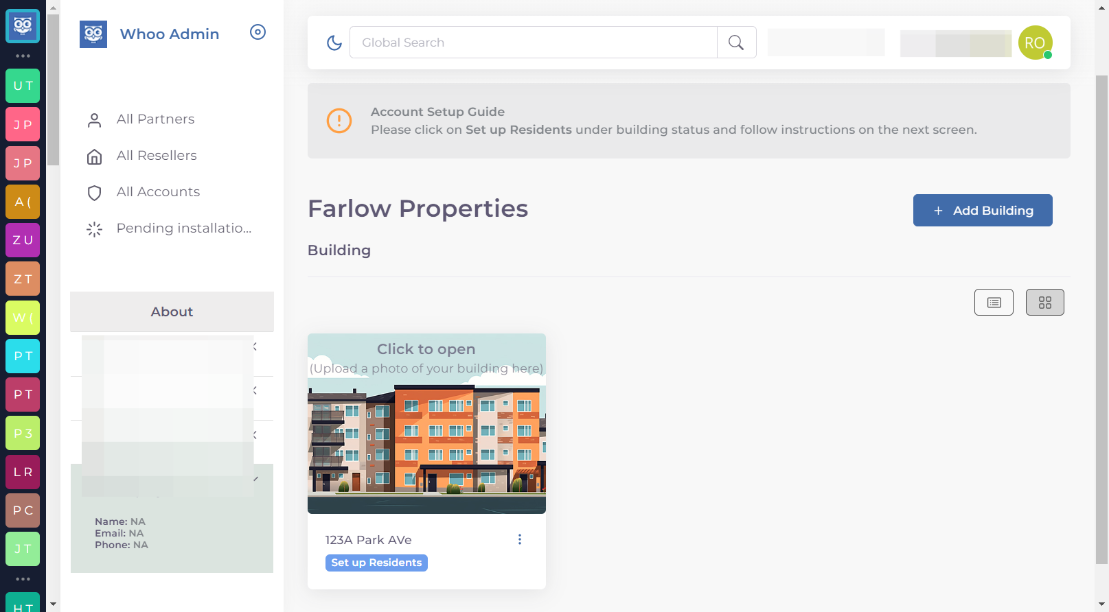 Start at your Property Homepage