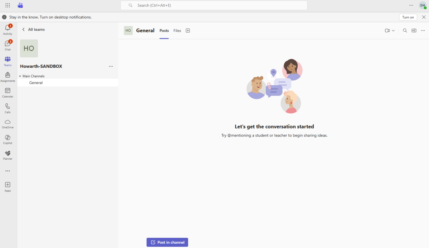 Use Microsoft Teams.