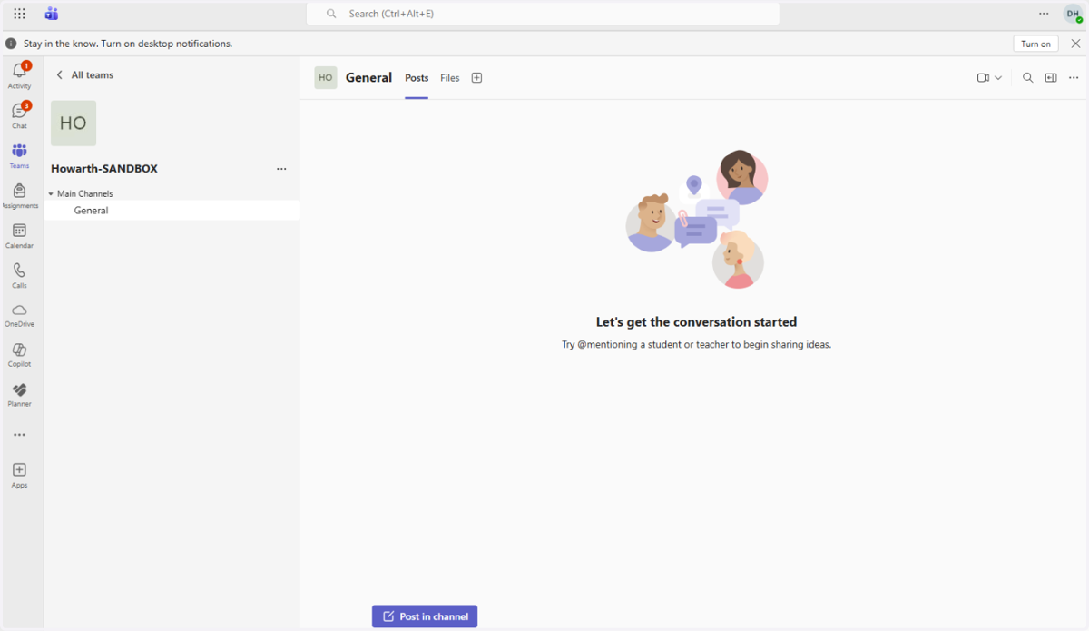 Use Microsoft Teams.