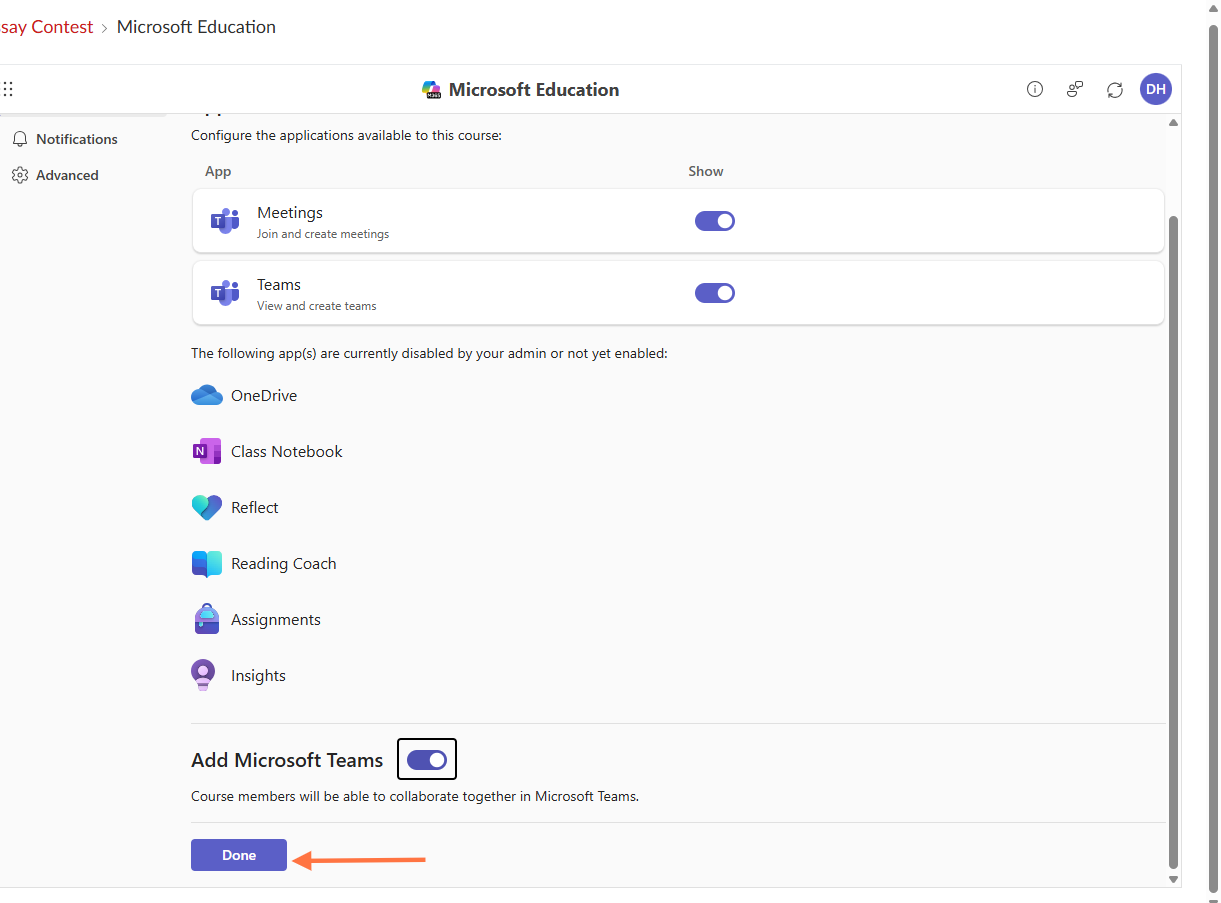 Check Add Microsoft Teams