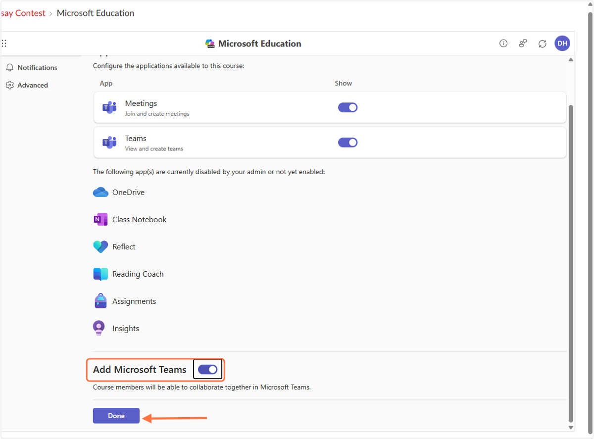 Check Add Microsoft Teams