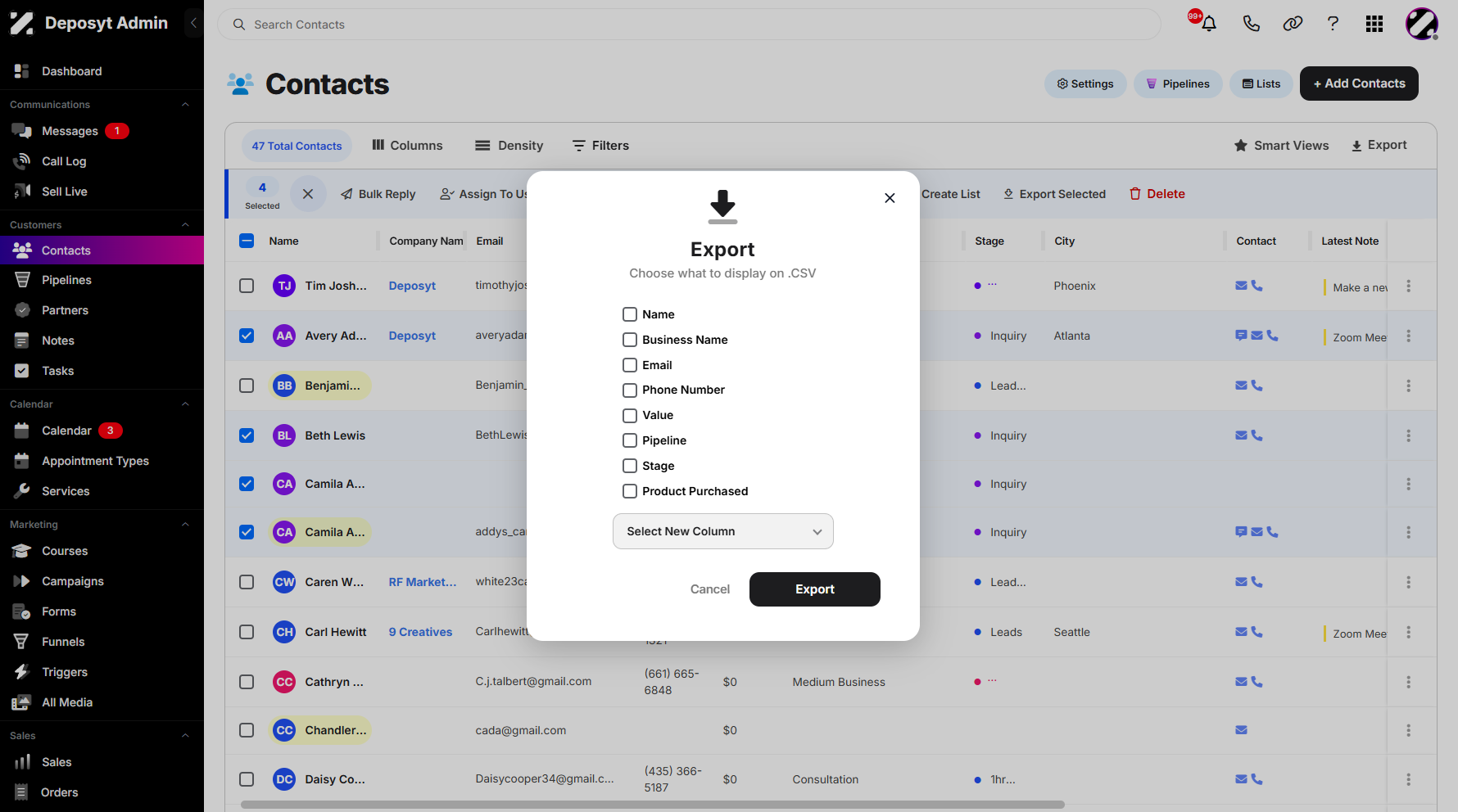 Step 8: This will change the button into a dropdown menu.