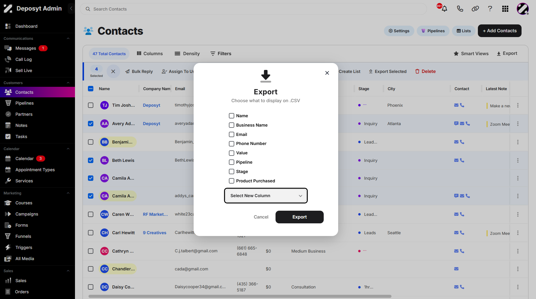 Step 8: This will change the button into a dropdown menu.