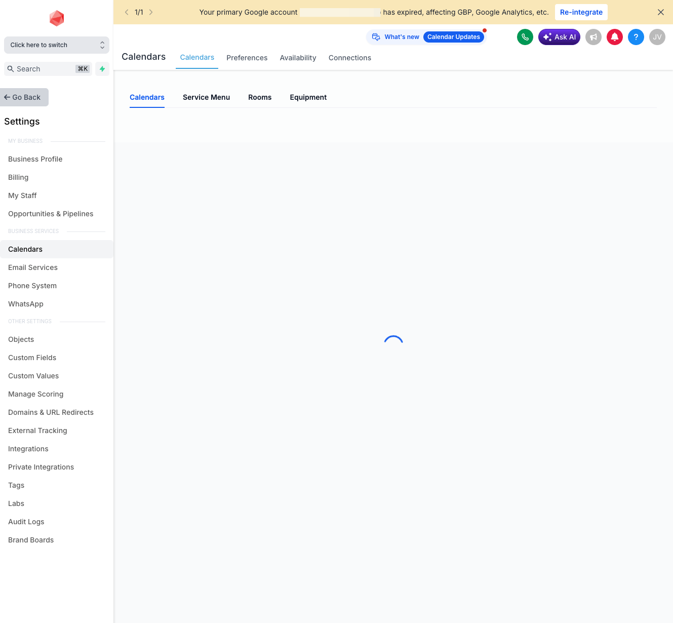 Click on Connections