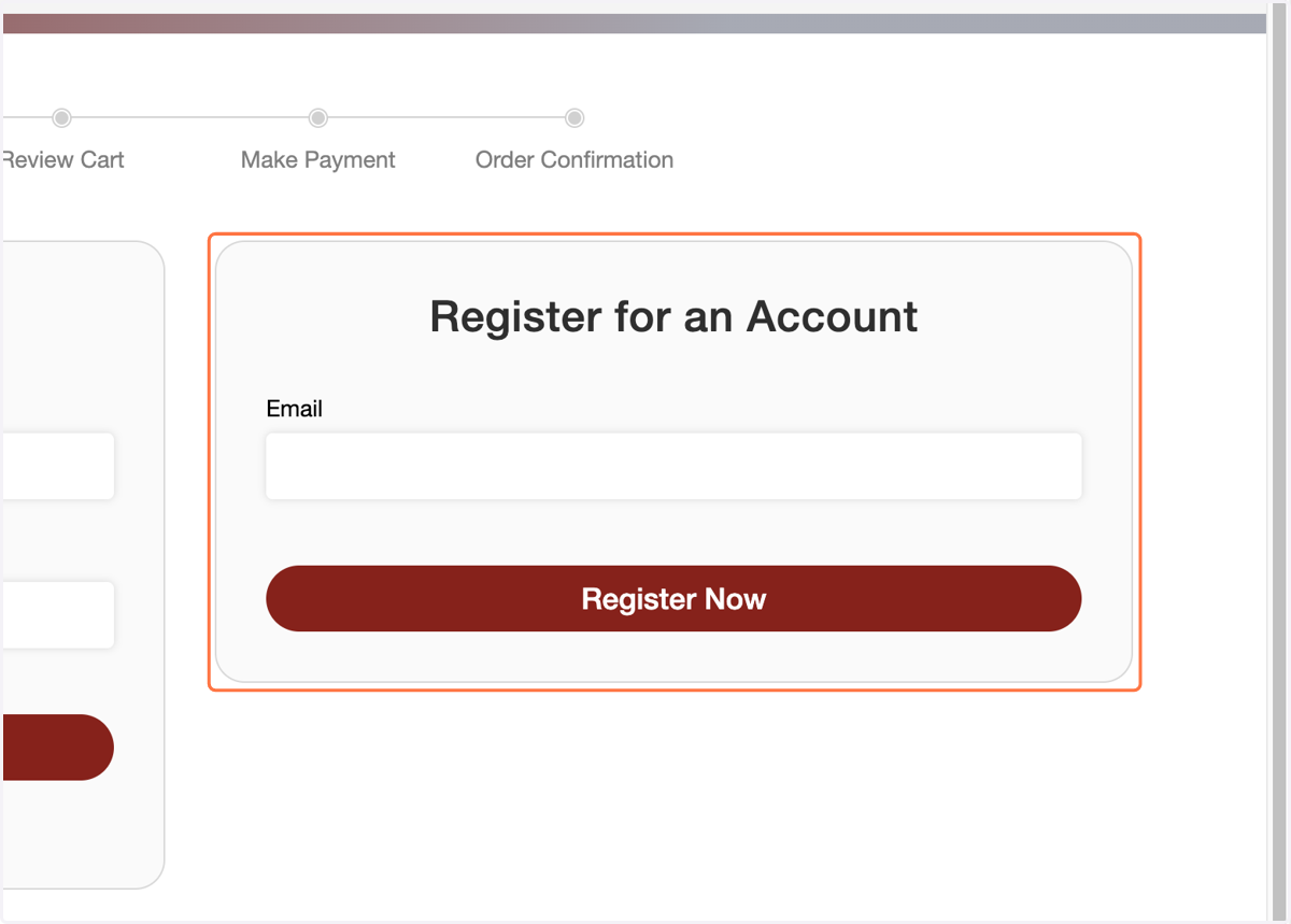 If this is your first time on the platform, click on Register for an Account…