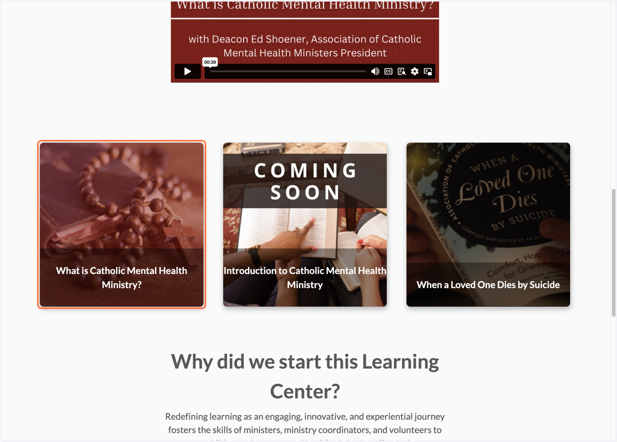 Scroll down and choose the course you would like to enroll in.