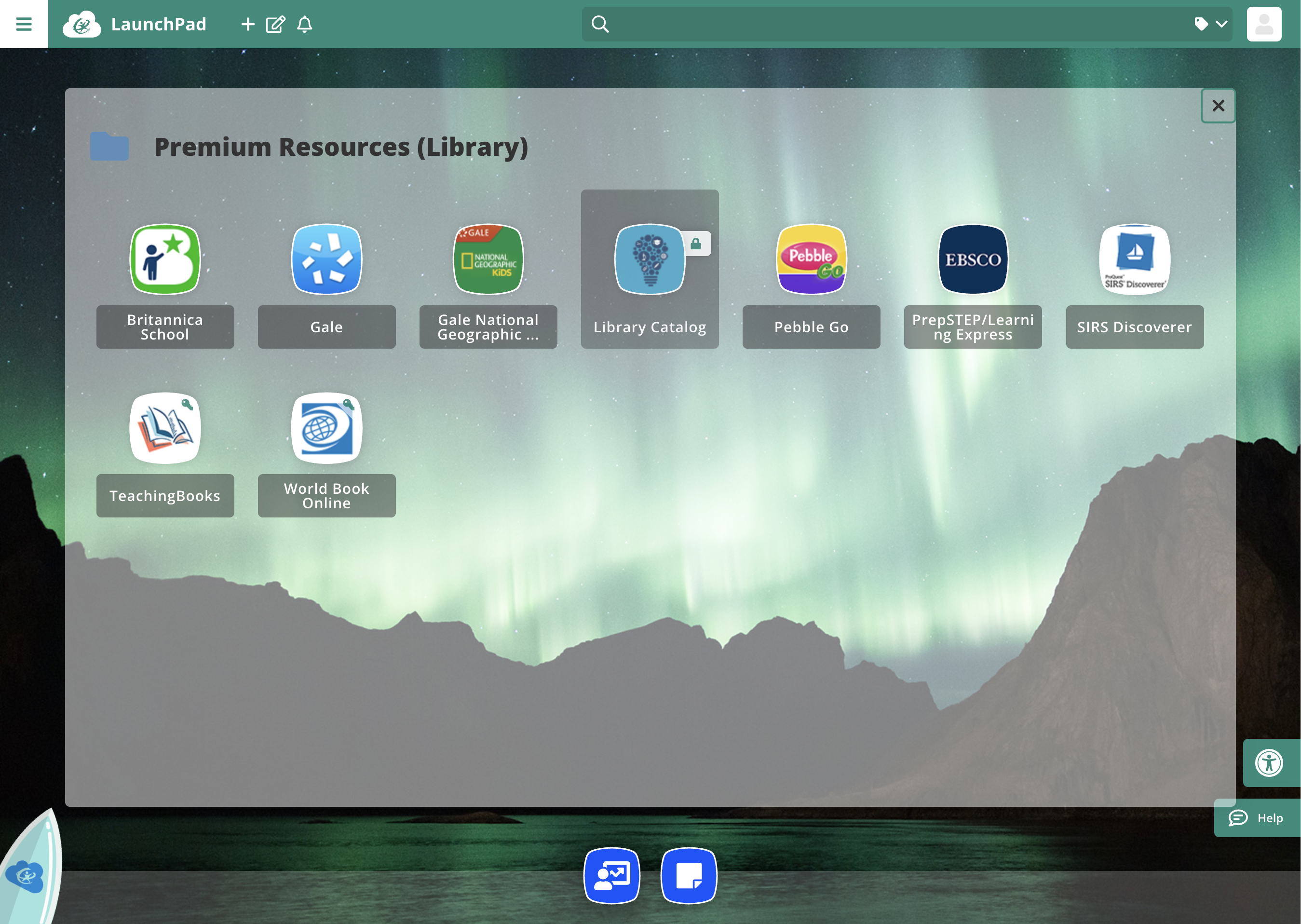 Click on Library Catalog, found in the Premium Library Resources folder in Launchpad