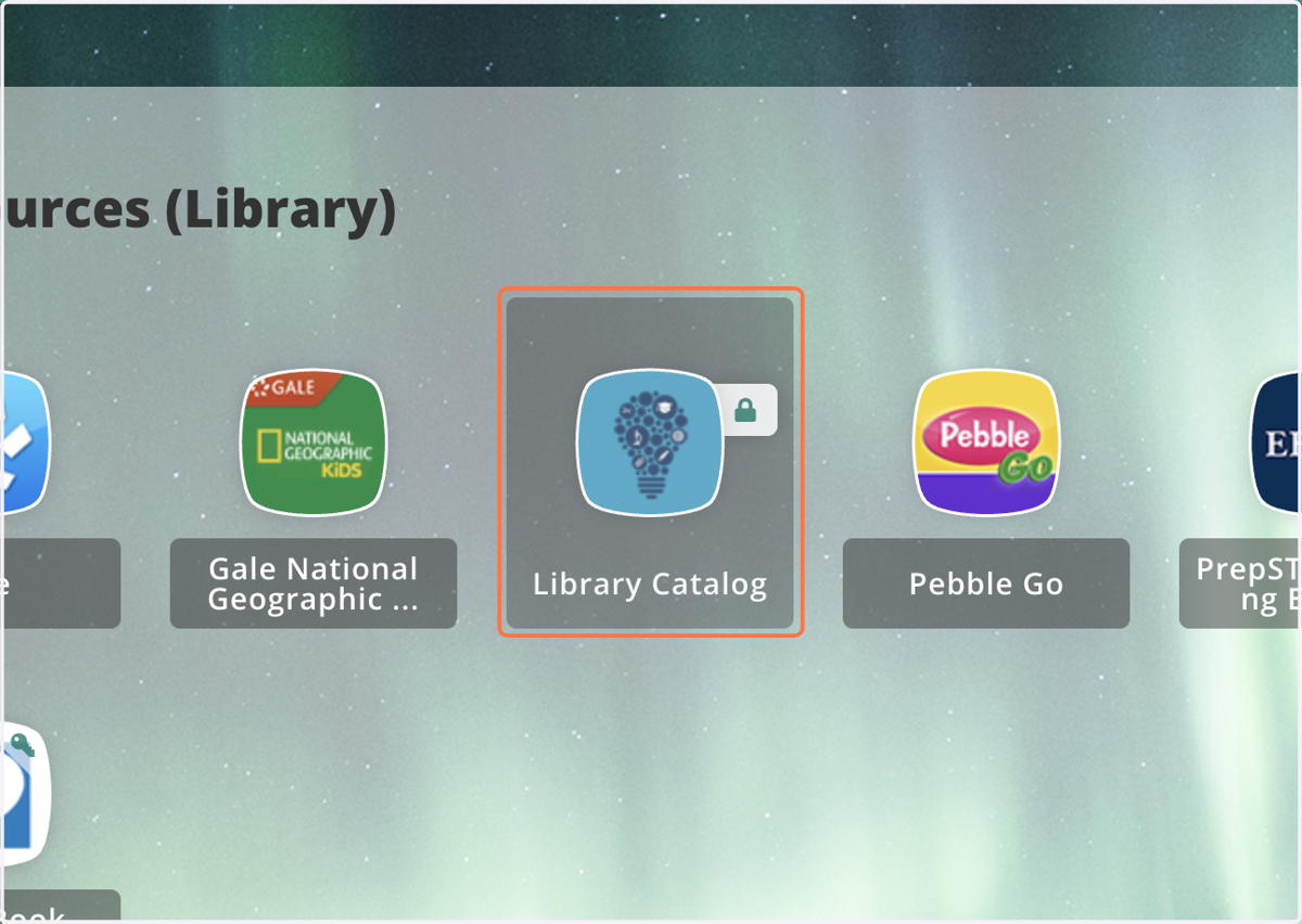 Click on Library Catalog, found in the Premium Library Resources folder in Launchpad