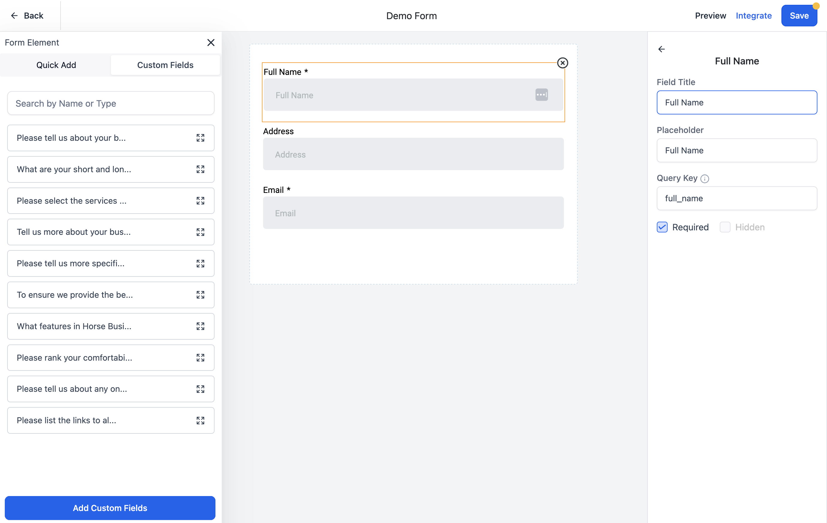 Click on Add Custom Fields