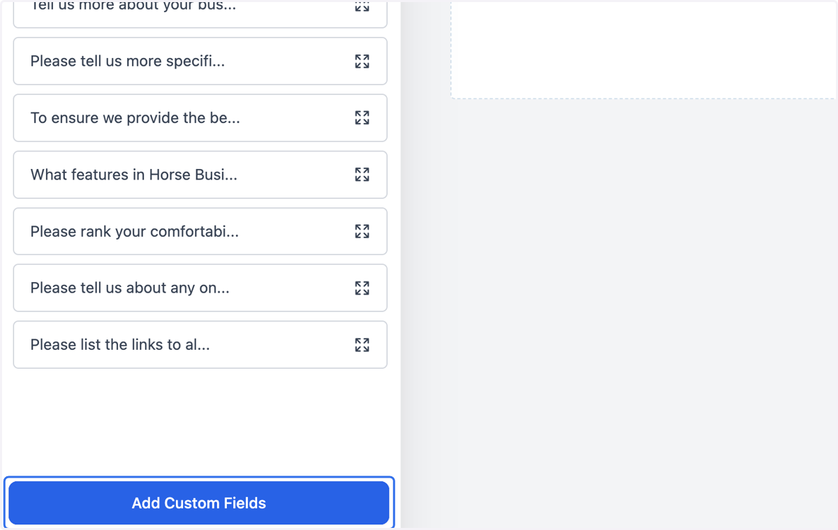 Click on Add Custom Fields