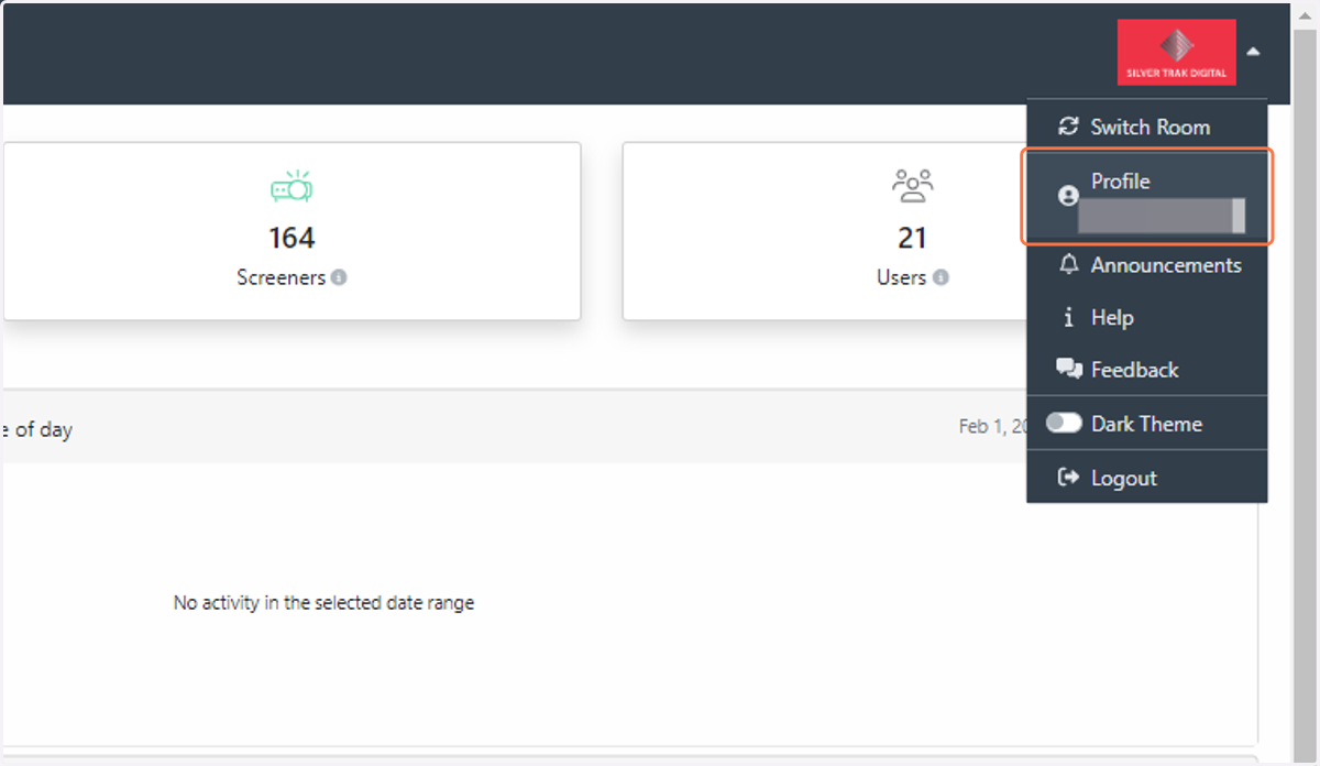 Email notifications can be sent to Media Room users when an asset is uploaded. To set this up, go to your user profile