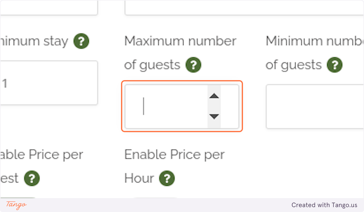 Optional - Number of guests 
