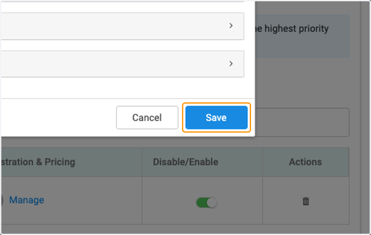 Click on Save