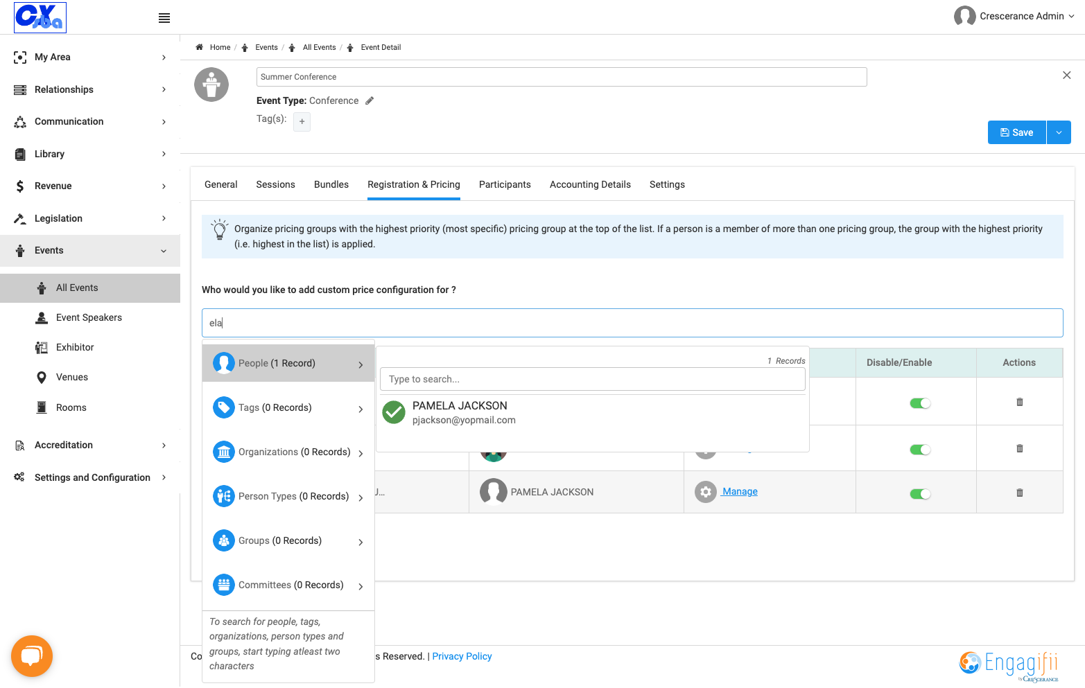 Click on Manage