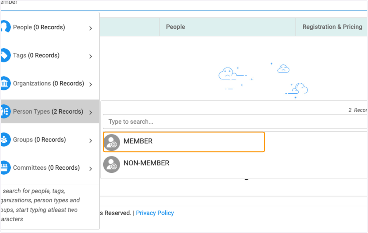 Click on MEMBER