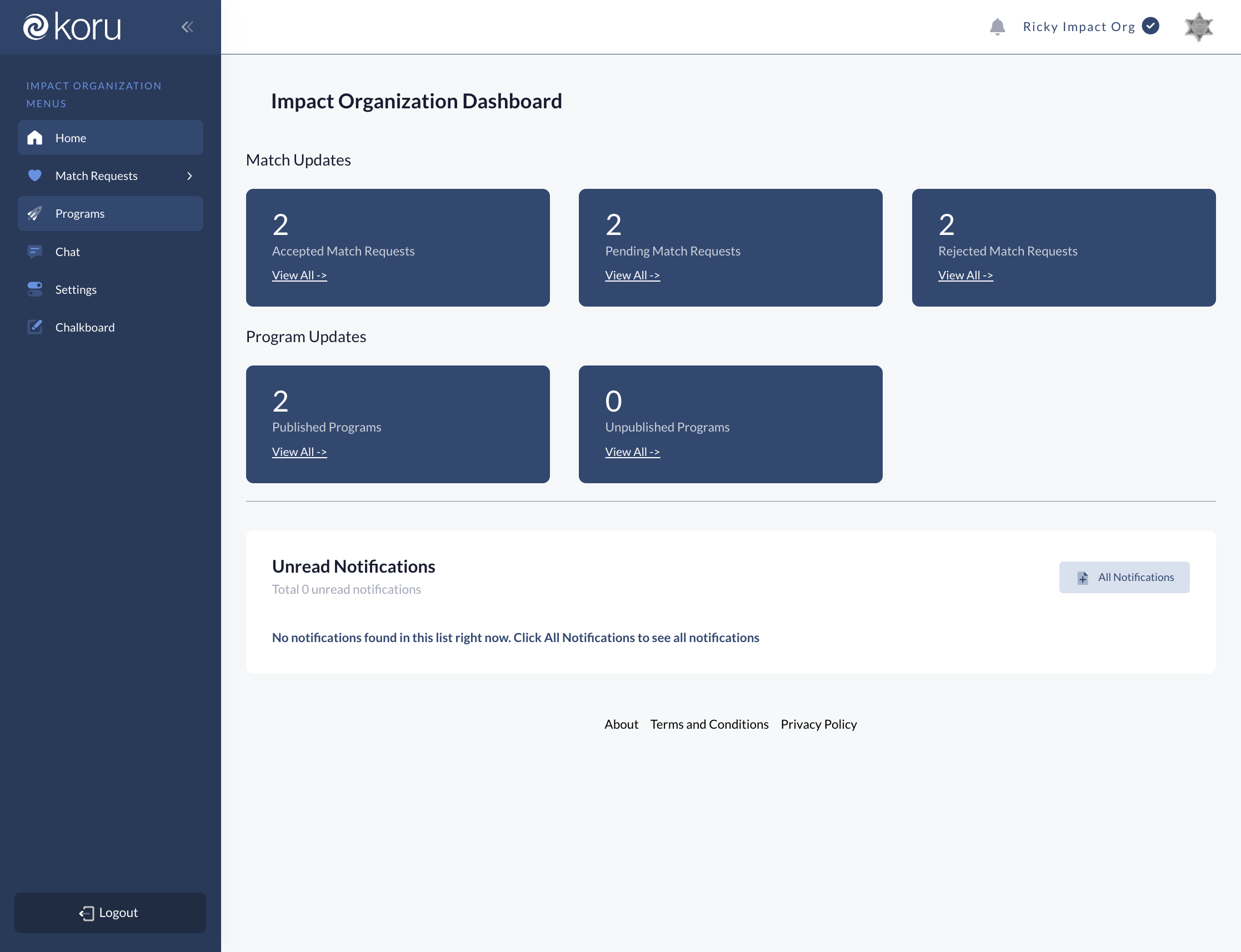 Click on Programs on the side panel