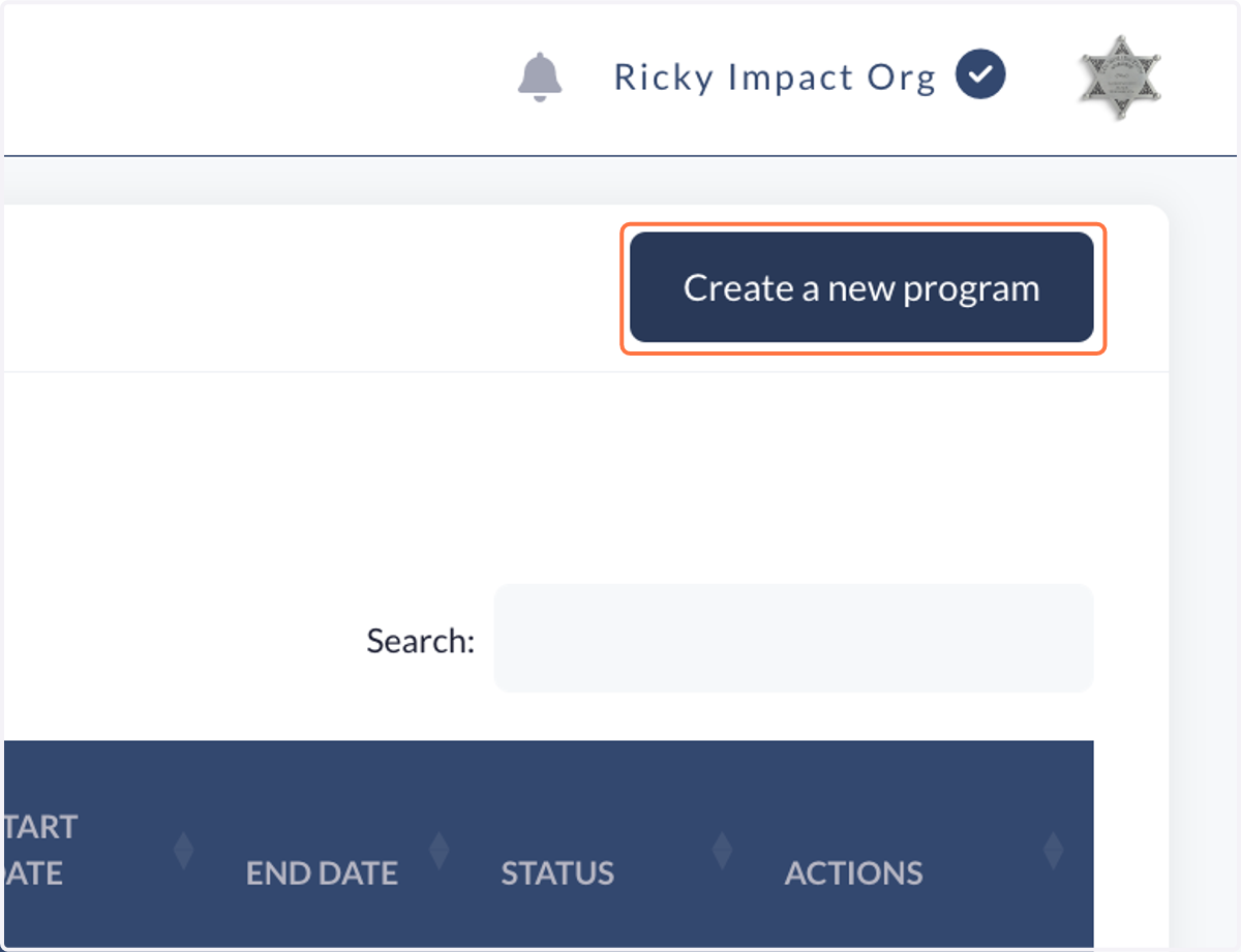 Click on Create a new program