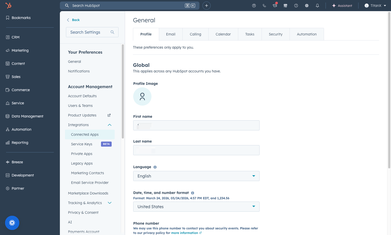 Click on Connected Apps