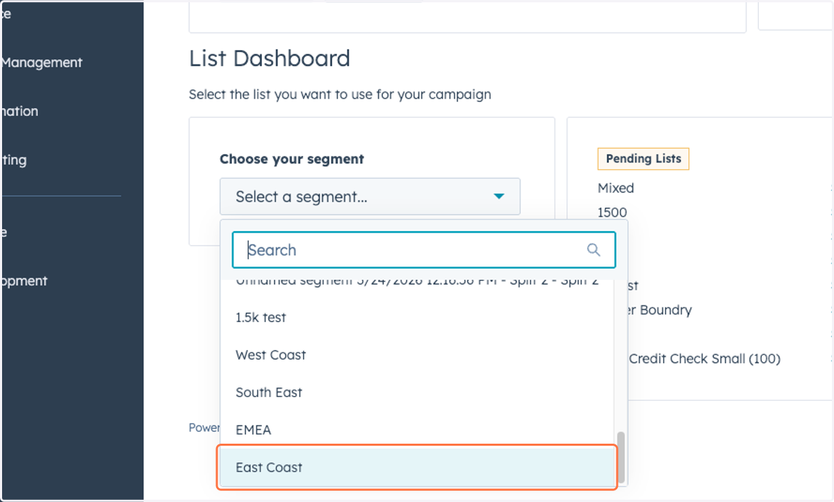 Choose the Segment you would like to Submit for Scoring