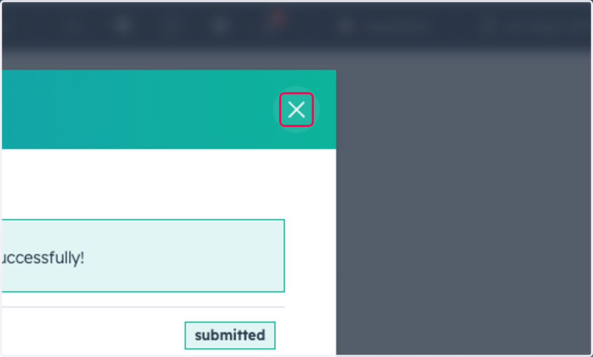 Click on Close