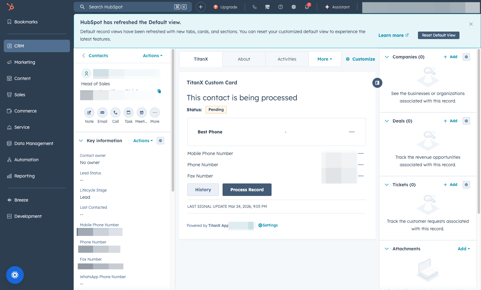 Click on Pending