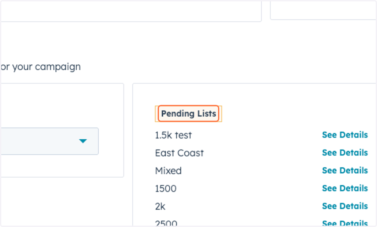You can view the progress of your submitted segments in the Pending Lists section