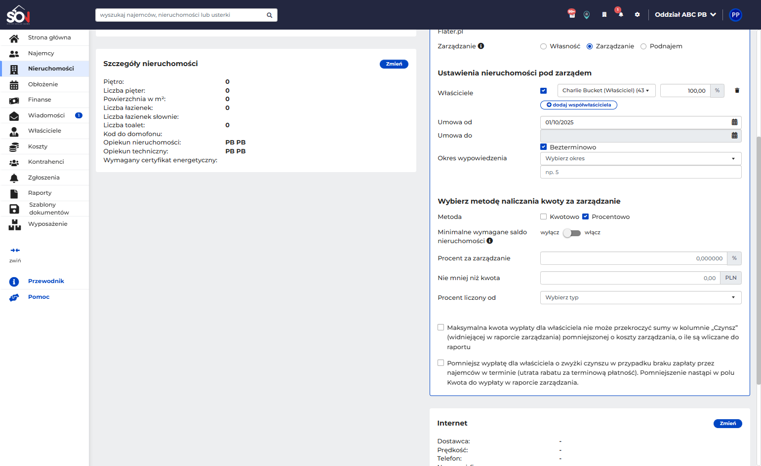 Wybierz metodę Procentowo