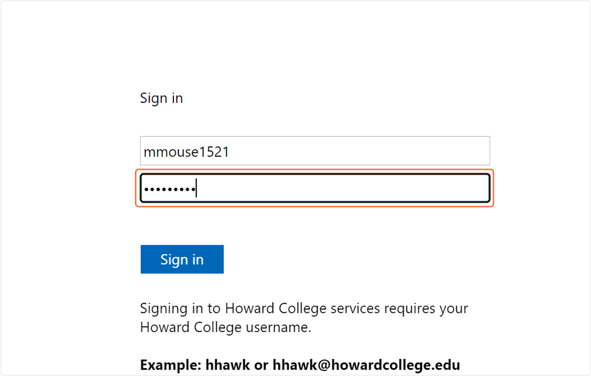Enter your password.