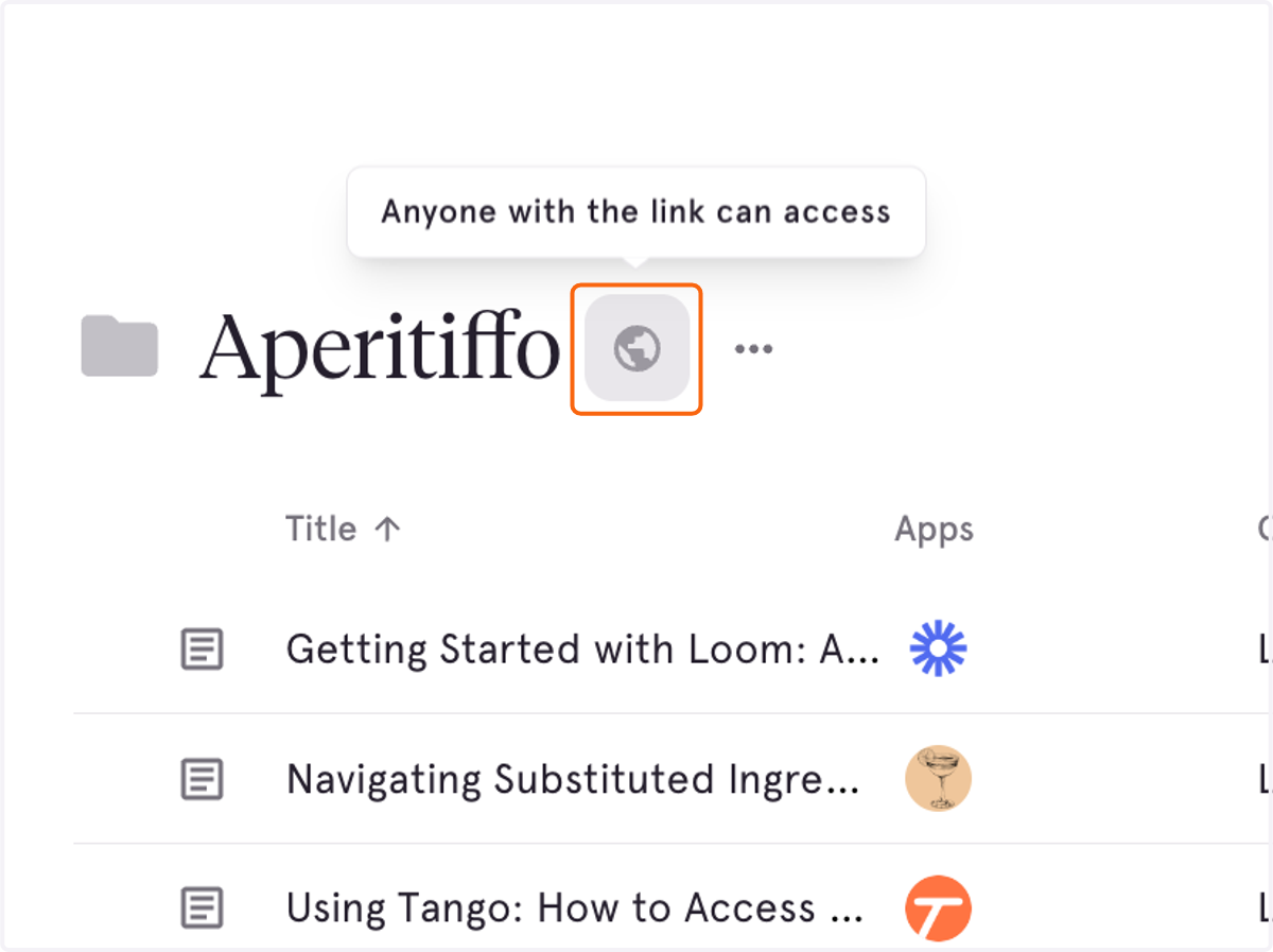 Manage Folder permissions by clicking on the icon just to the right of the Folder name