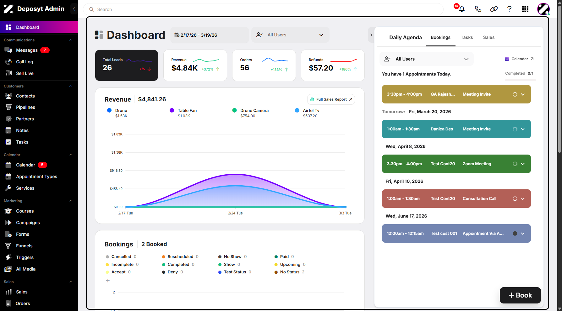Step 1: On your dashboard, hover over the user dropdown menu in the top-right corner.