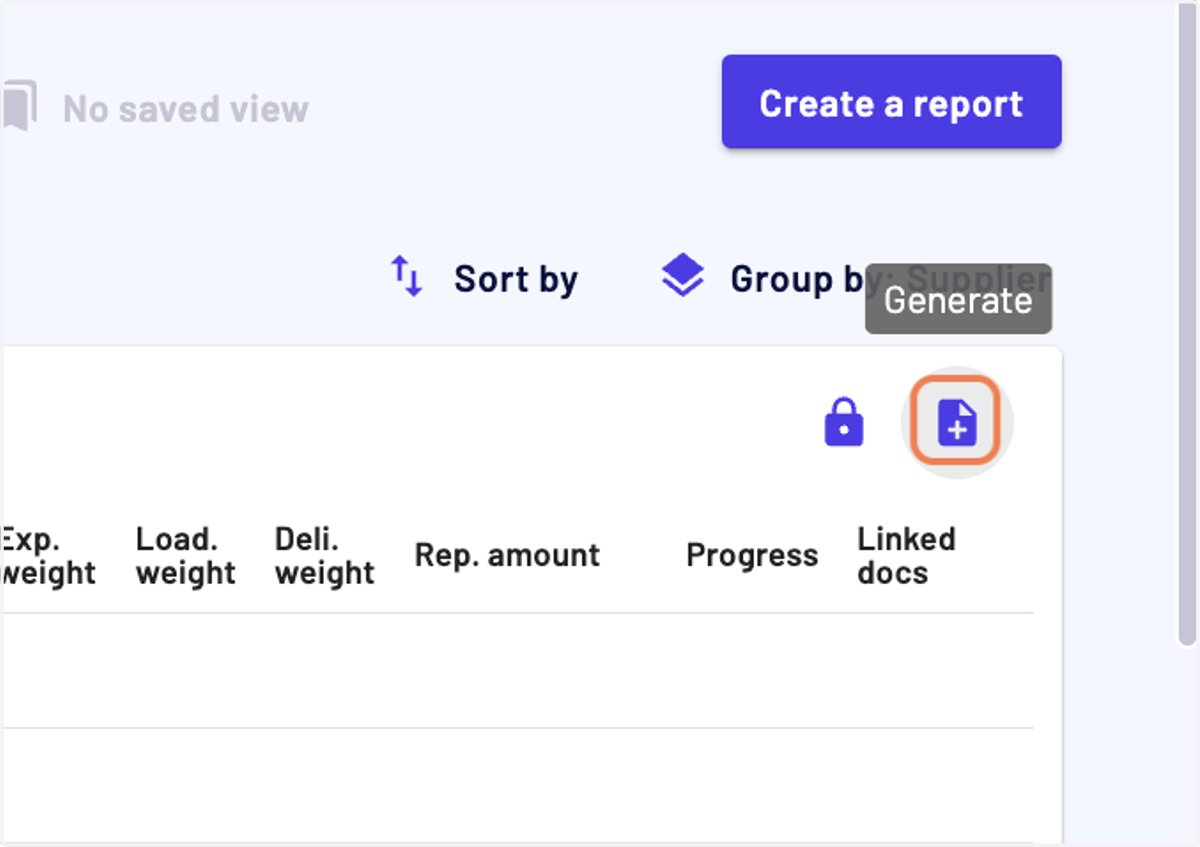 You can select multiple lines and click on "Generate"