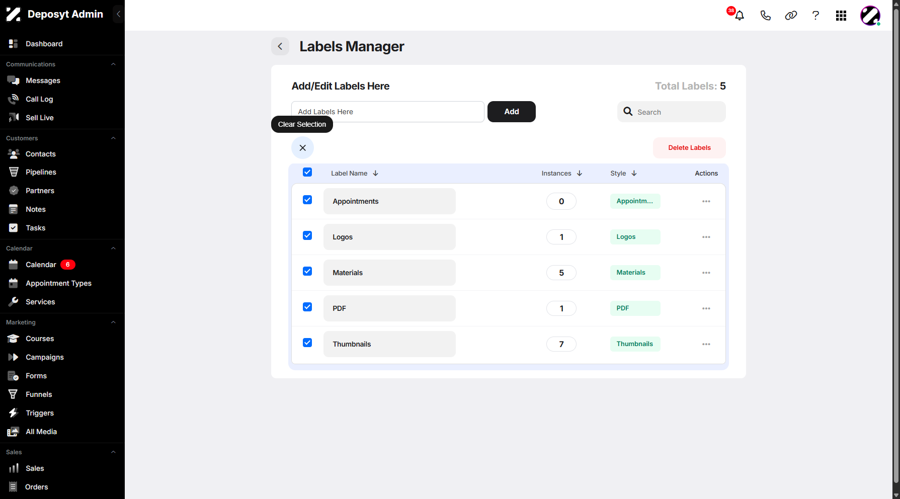 Step 10: You can also perform bulk actions by clicking the Select All checkbox.