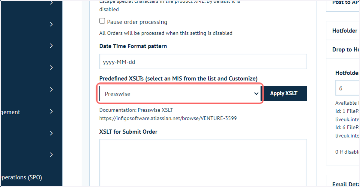 Predefined XSLT