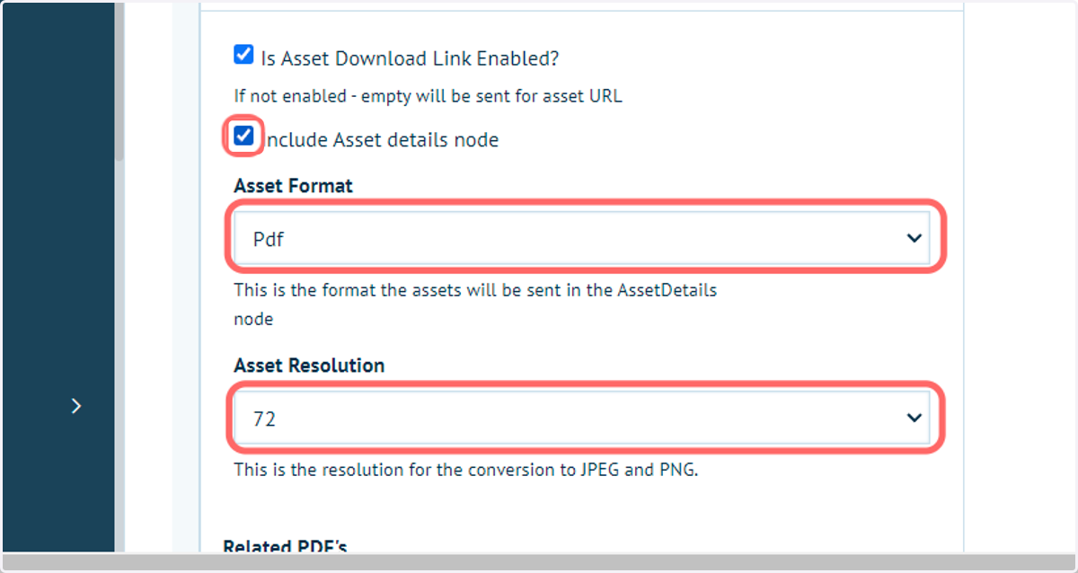 Include Asset details node