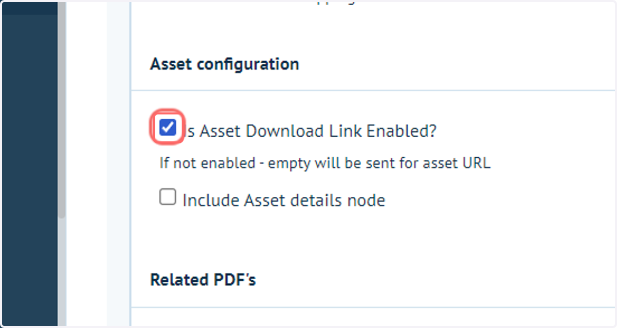 Is Asset Download Link Enabled?