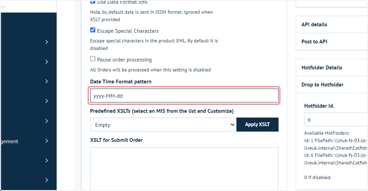 Date Time Format pattern