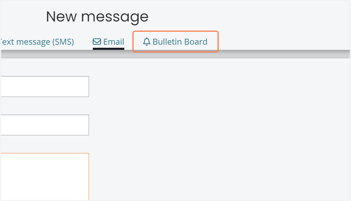 Click on Bulletin Board