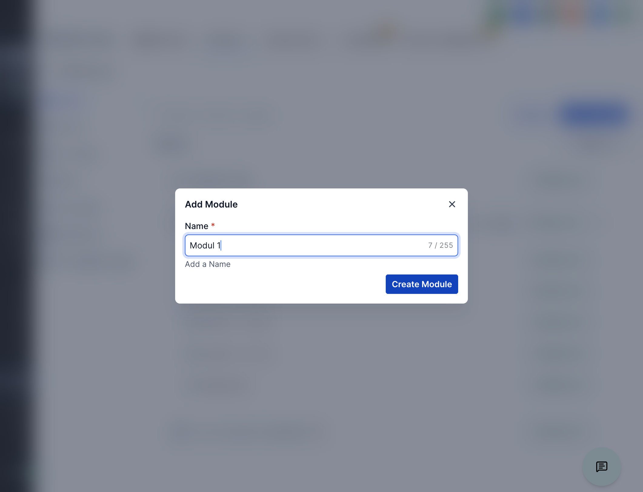 Click on Create Module