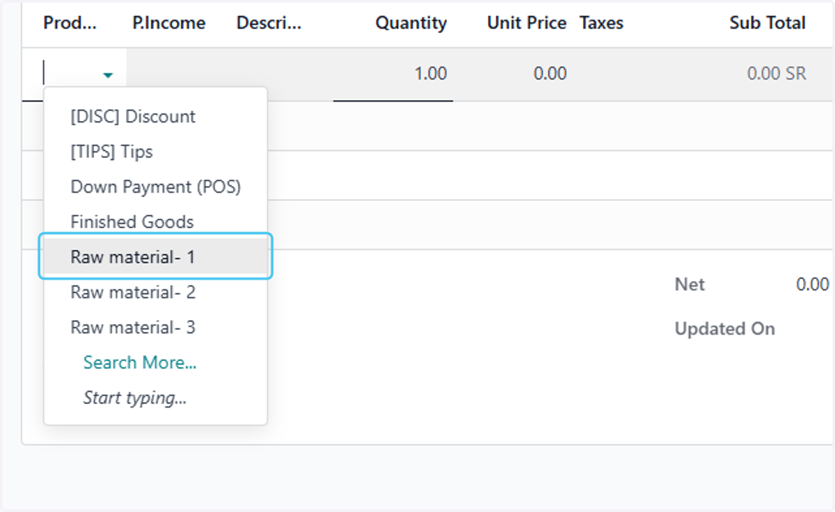 select the product