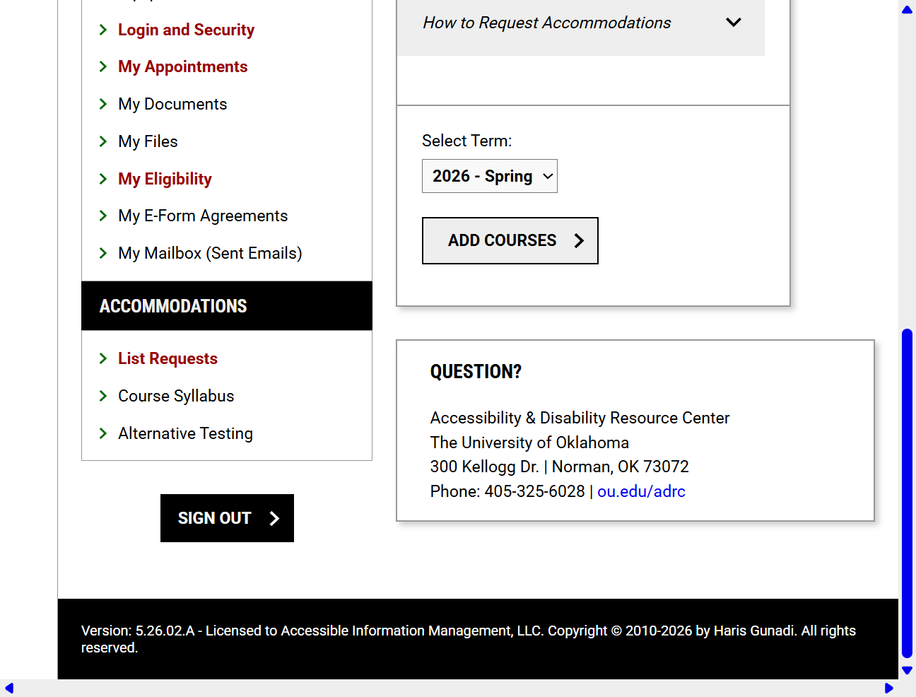 Click on ADD COURSES