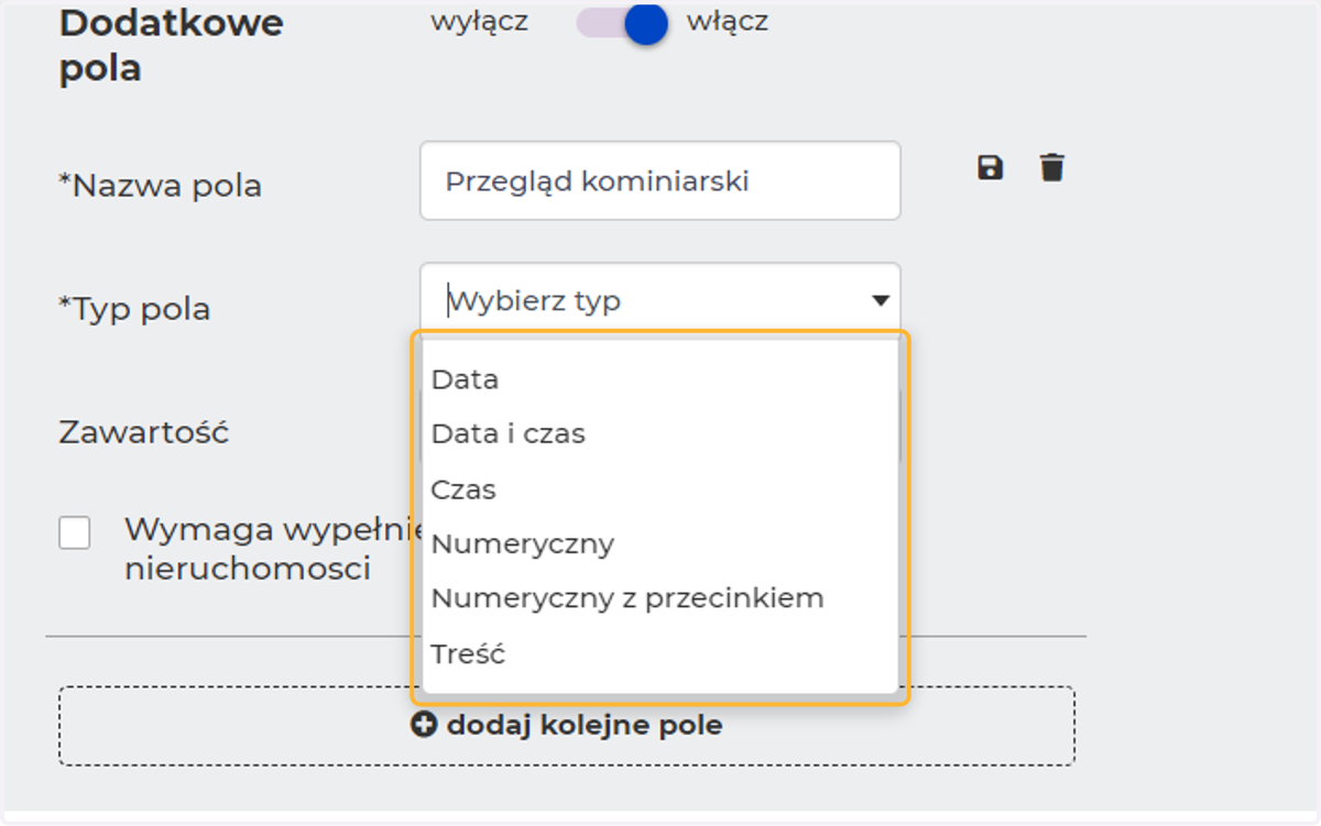 Wybierz jego typ