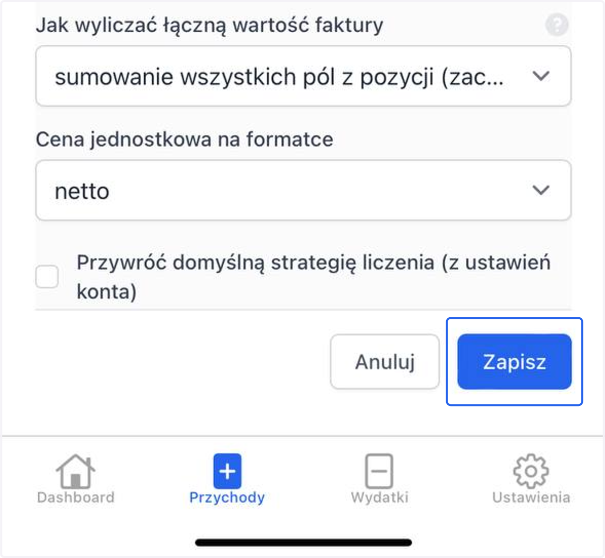 Zjedź na sam koniec formularza i Zapisz zmiany.